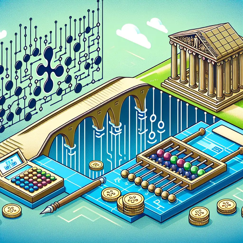 Representation of XRP's Role in Bridging Traditional Finance and Blockchain Technology